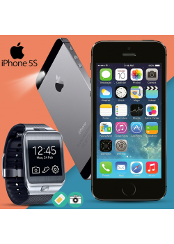 Apple iPhone 5S 16GB - R,  With Lenosed Smart Watch